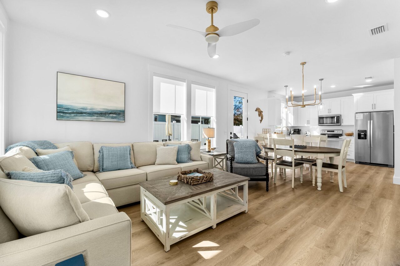 Up the Beach living room